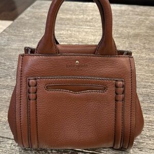 Kate Spade Brown Leather Handbag with Crossbody Strap